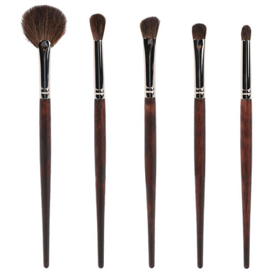 仿檀木羊毛眼部刷5支套